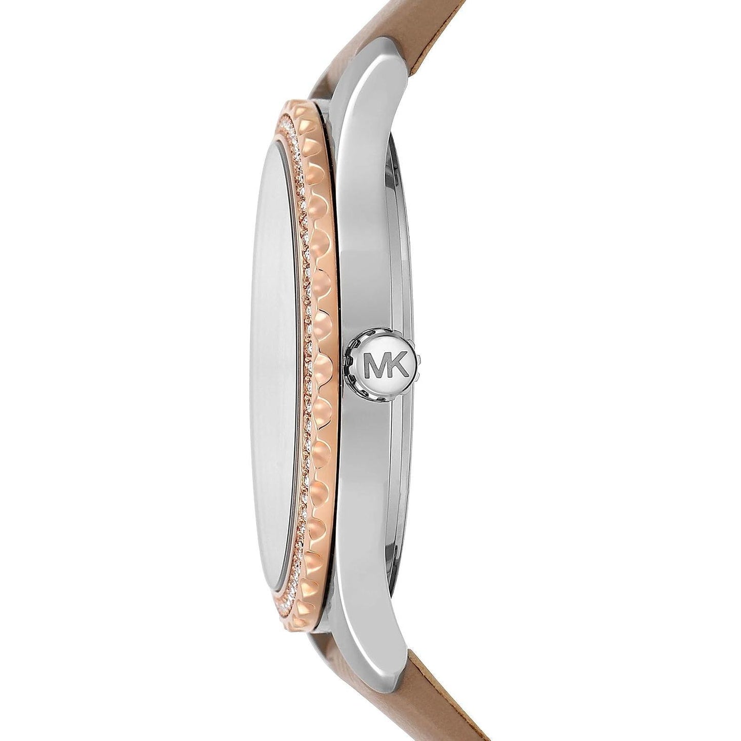 Michael Kors Reloj Mk2910 para Mujer con Correa de Cuero y Dial de Concha Elegante y Sofisticado