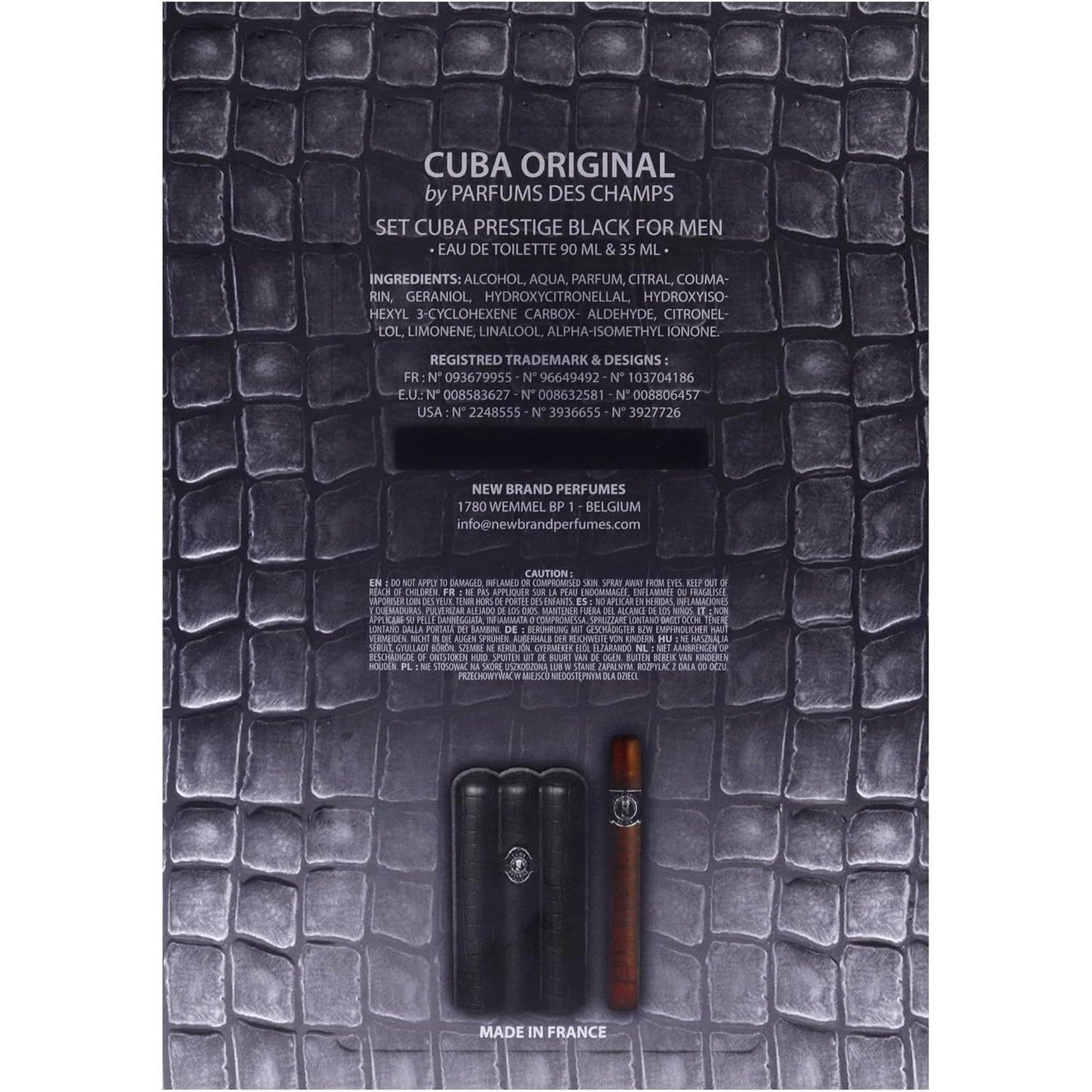 Set Cuba Prestige Black 2Pzs 90Ml Edt Spray/ 35Ml Edt Spray - Hombre