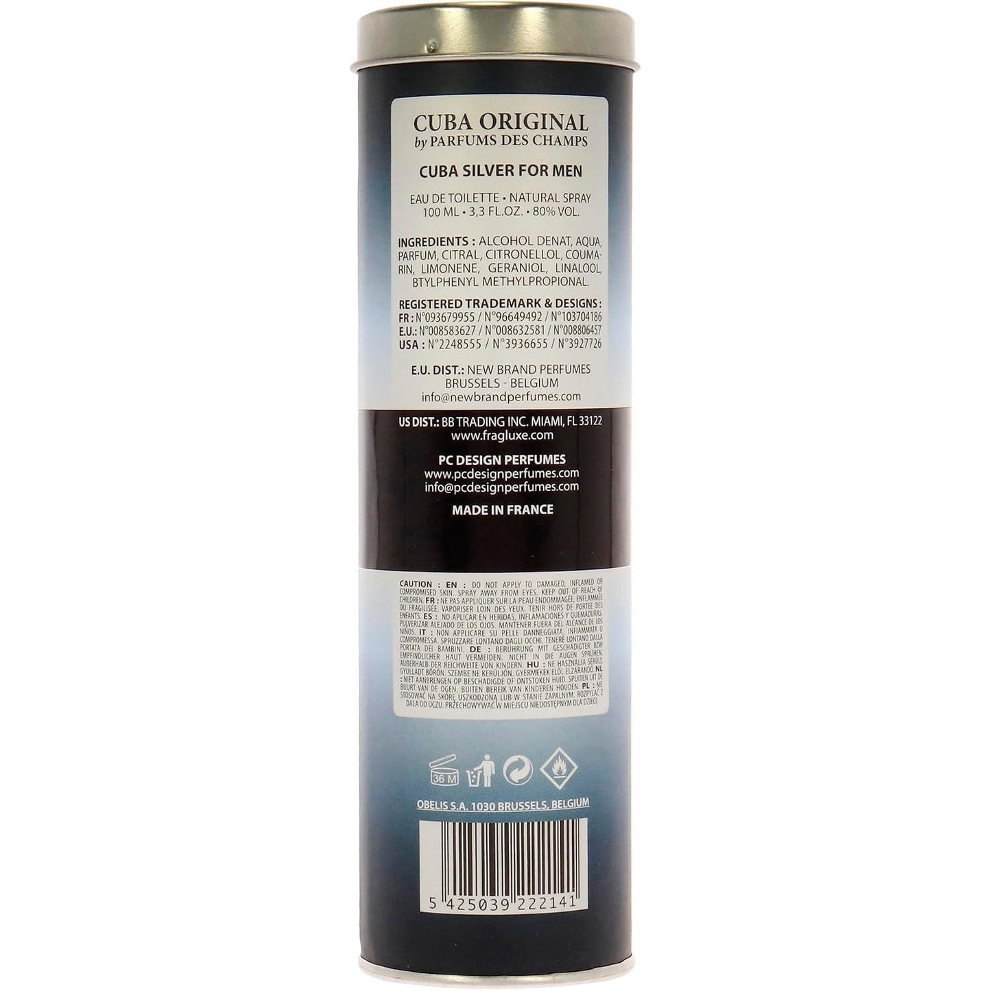 Cuba Silver Des Champs 100 ml Edt Spray - Hombre