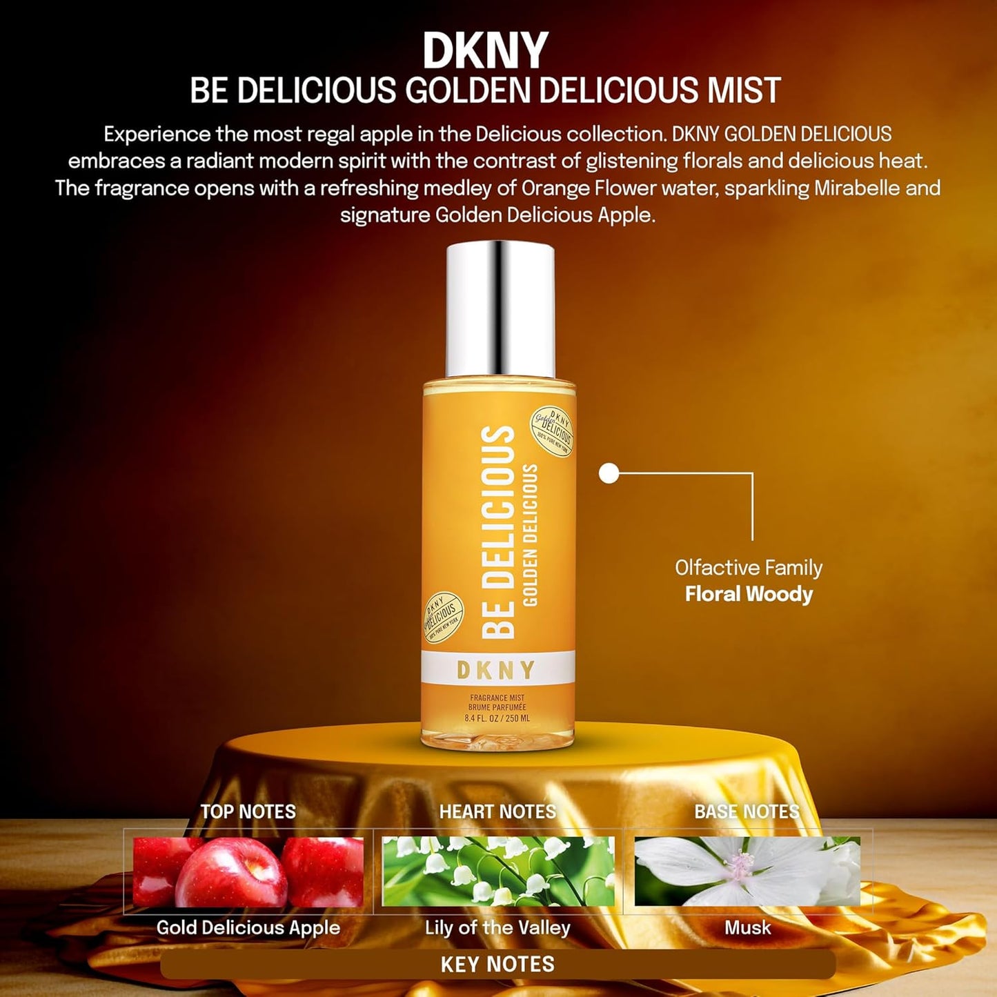 Be Delicious Golden Dkny 250Ml Body Mist Spray - Mujer