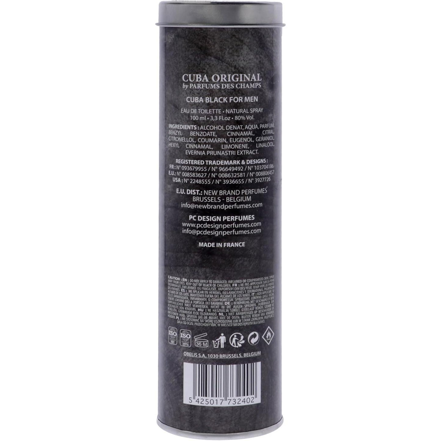 Cuba Black Caballero Des Champs 100 ml Edt Spray - Hombre