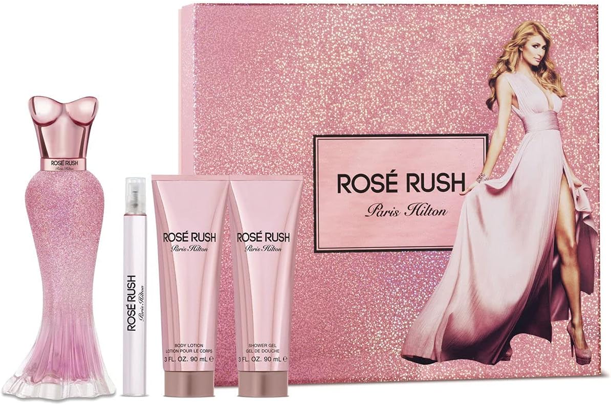 Paris Hilton Set Paris Hilton Rose Rush 4Pzs 100Ml Edp Spray/ Body Lotion 90Ml/ Shower Gel 90Ml/ 10Ml Edp Spray - Mujer