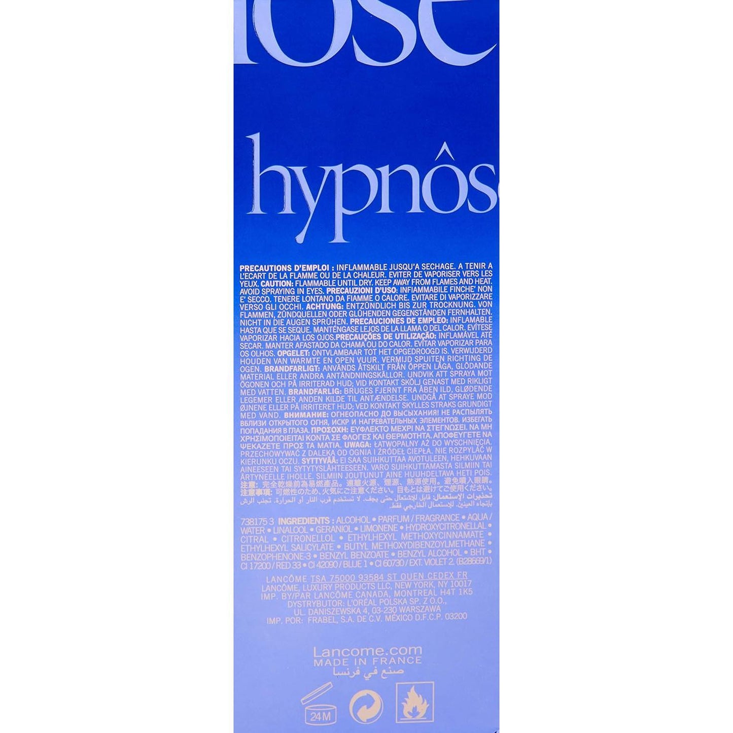 Hypnose Dama Lancome 75 ml Edp Spray - Mujer