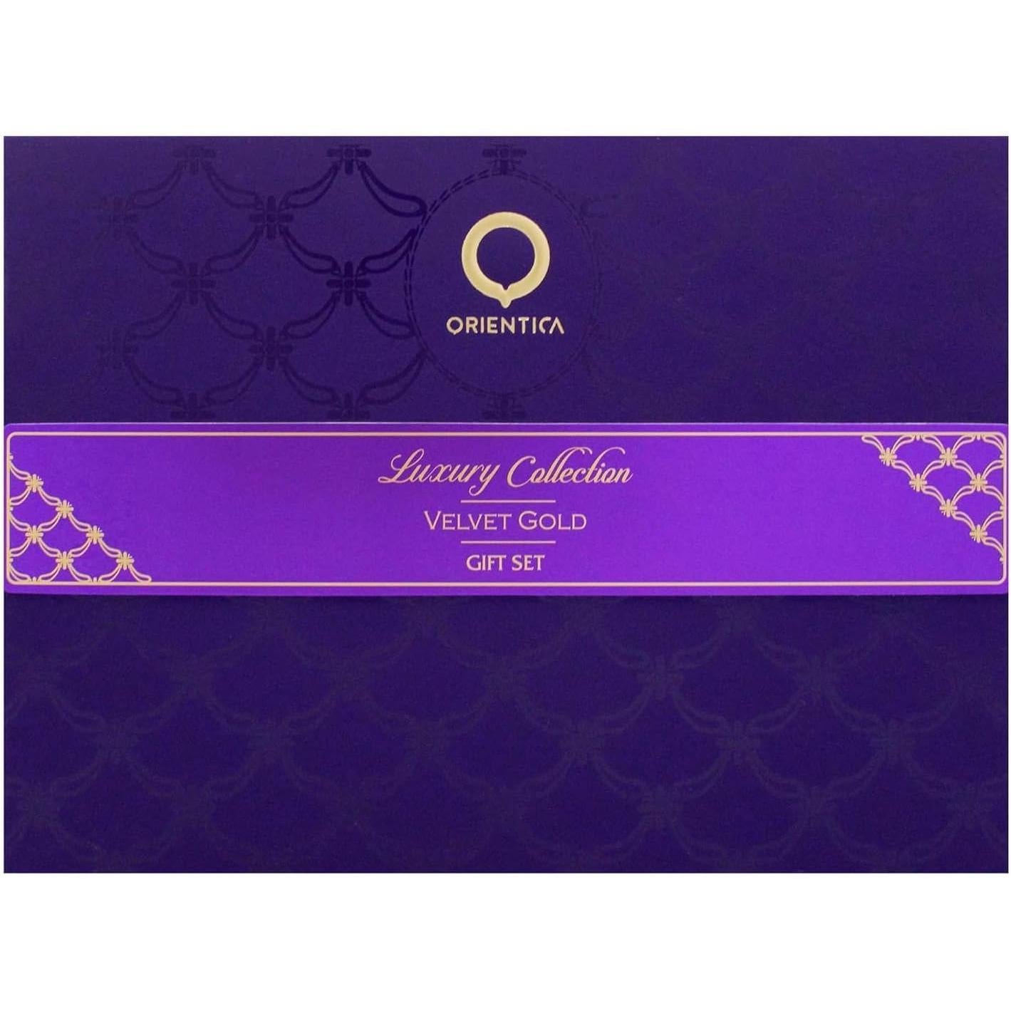 Set Orientica Luxury Collection Velvet Gold 4Pzs 80Ml Edp Spray/ 7.5Ml Edp/ 10Ml Edp Spray X2 - Unsex