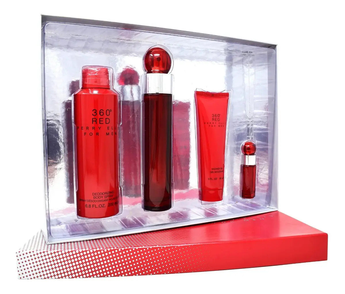 Set 360 Red Caballero Perry Ellis 4 Pz - Hombre