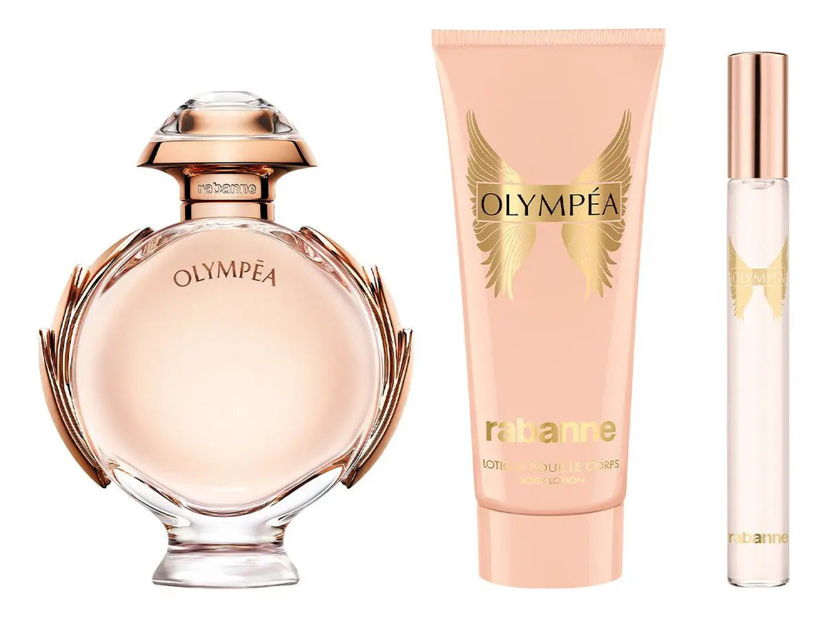 Set Olympea 3Pzs 80Ml Edp Spray/ Body Lotion 100Ml/ 10Ml Edp Spray - Mujer