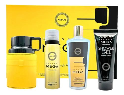 Set Armaf Odyssey Mega 4Pzs 100Ml Edp Spray/ Shower Gel 100Ml/ Shampoo 250Ml/ Body Spray 50Ml - Hombre