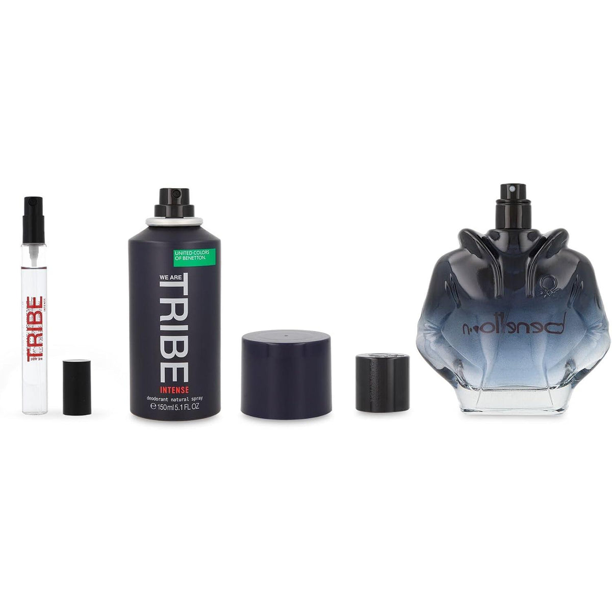 Set Benetton We Are Tribe Intense 3Pzs 90Ml Edp Spray/ Desodorante 150Ml Spray/ 10Ml Edp Spray - Hombre