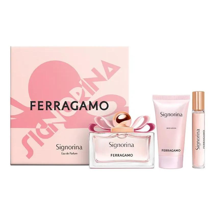 Ferragamo Ferragamo Set Ferragamo Signorina 3Pzs 100Ml Edp Spray/ Body Lotion 50Ml/ 15Ml Edp Spray - Mujer