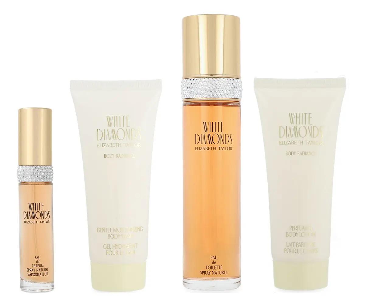 Set White Diamonds Elizabeth Taylor 4Pz - Mujer
