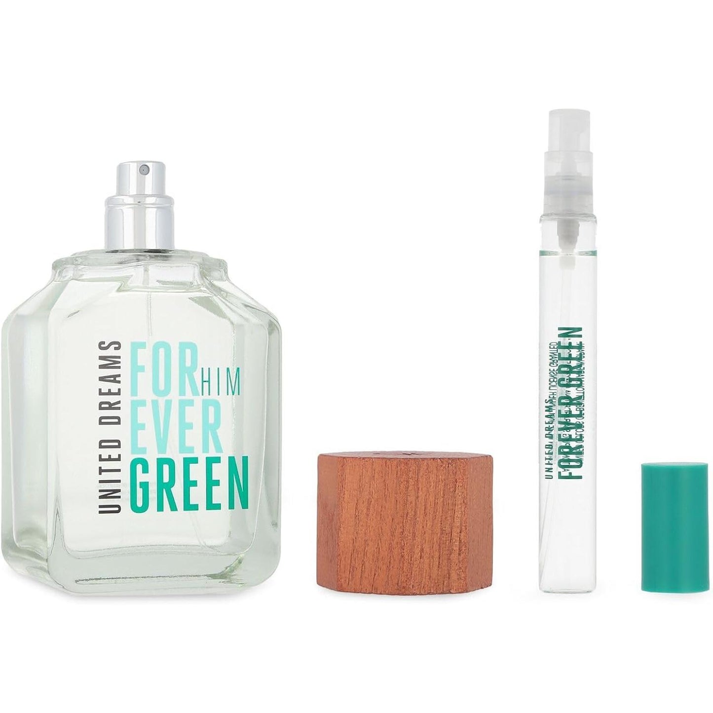 Set Benetton United Dreams Forever Green Man 2Pzs 100Ml Edt Spray/ 10Ml Edt Spray - Hombre