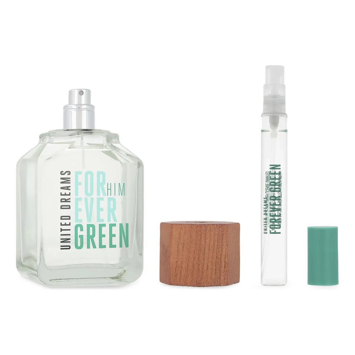 Set Benetton United Dreams Forever Green 2Pzs 100Ml Edt Spray/ 10Ml Edt Spray - Hombre