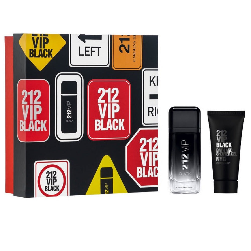Set 212 Vip Black Caballero Carolina Herrera 2pz (100 ml edp + 100 ml shower gel) - PriceOnLine