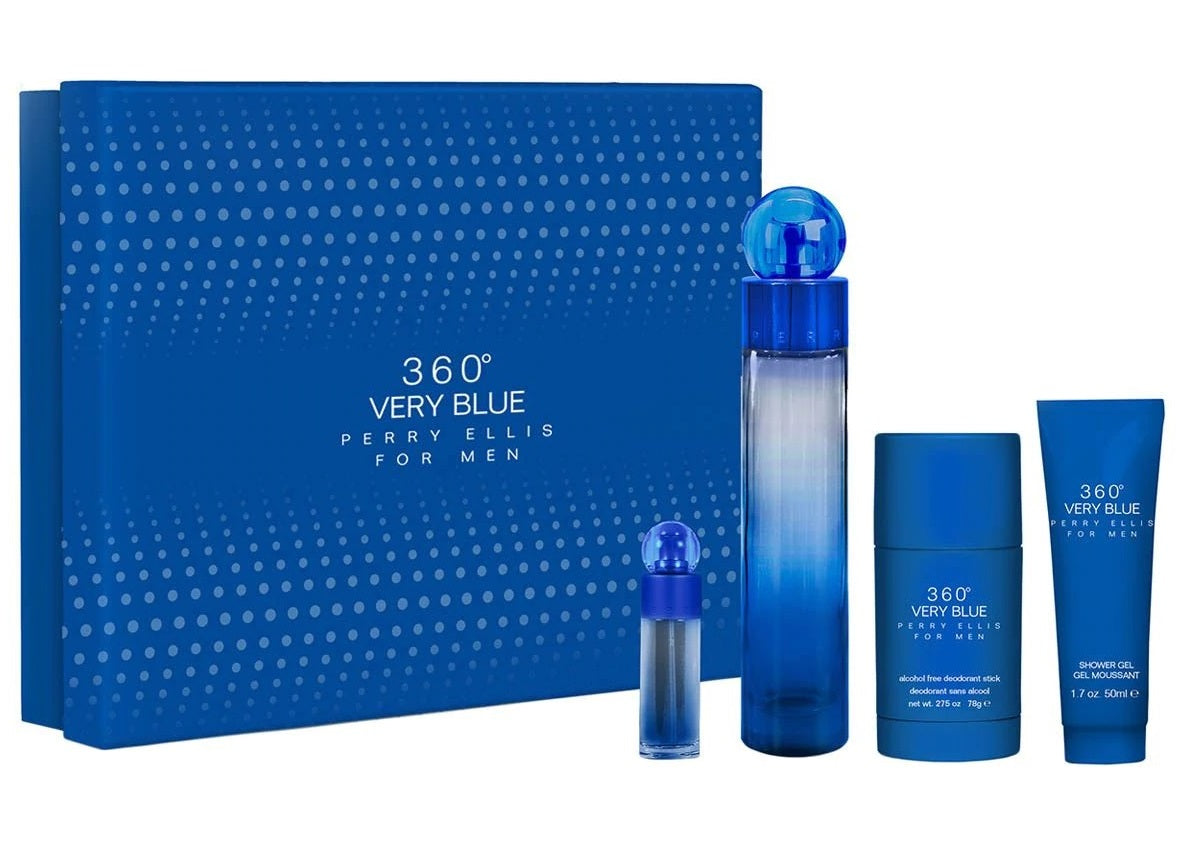 Set 360 Very Blue Caballero Perry Ellis 4 Pz - PriceOnLine