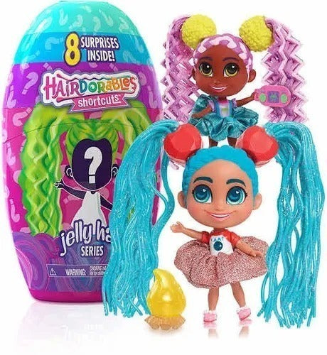 Muñeca Hairdorables Shortcuts 8 Sorpresas Incluidas Bandai - Verde - PriceOnLine