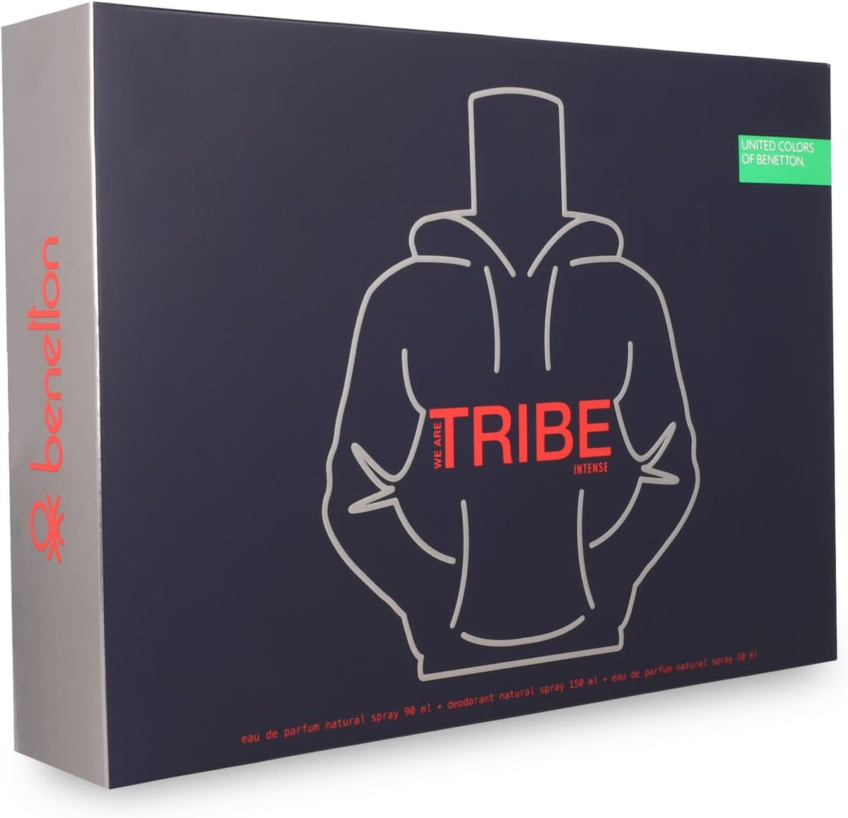 Set Benetton We Are Tribe Intense 3Pzs 90Ml Edp Spray/ Desodorante 150Ml Spray/ 10Ml Edp Spray - Hombre