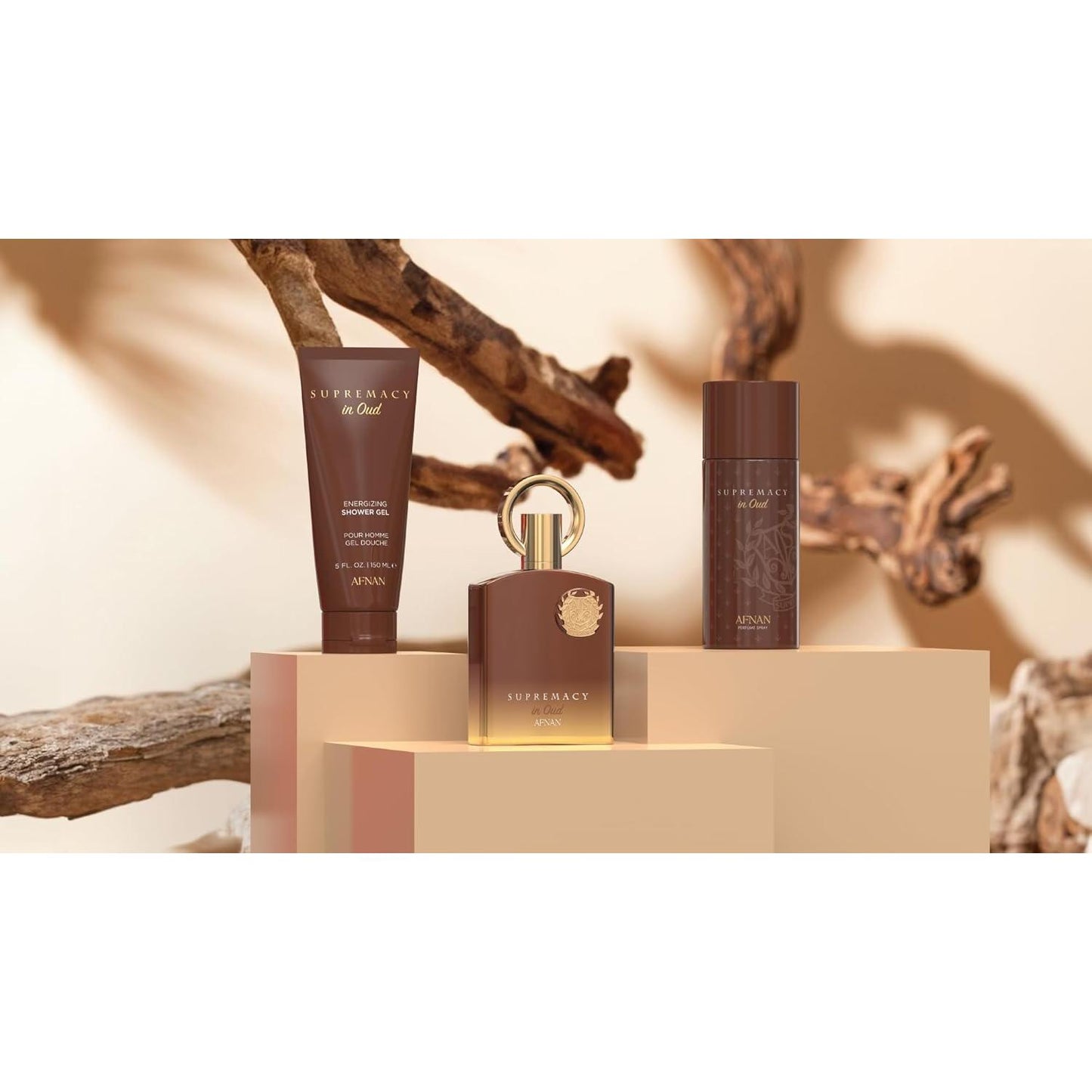 Set Afnan Supremacy In Oud 3Pzs 100Ml Extracto De Perfume Spray/ Desodorante 150Ml Spray/ Shower Gel 150Ml - Hombre