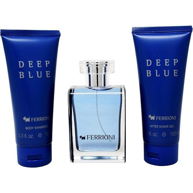 Set Ferrioni Deep Blue 3Pz 100Ml Edt Spray Body - Hombre