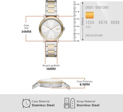 Donna Karan Reloj Ny6621 para Mujer con Diseño Elegante y Pulsera de Acero Inoxidable y Oro