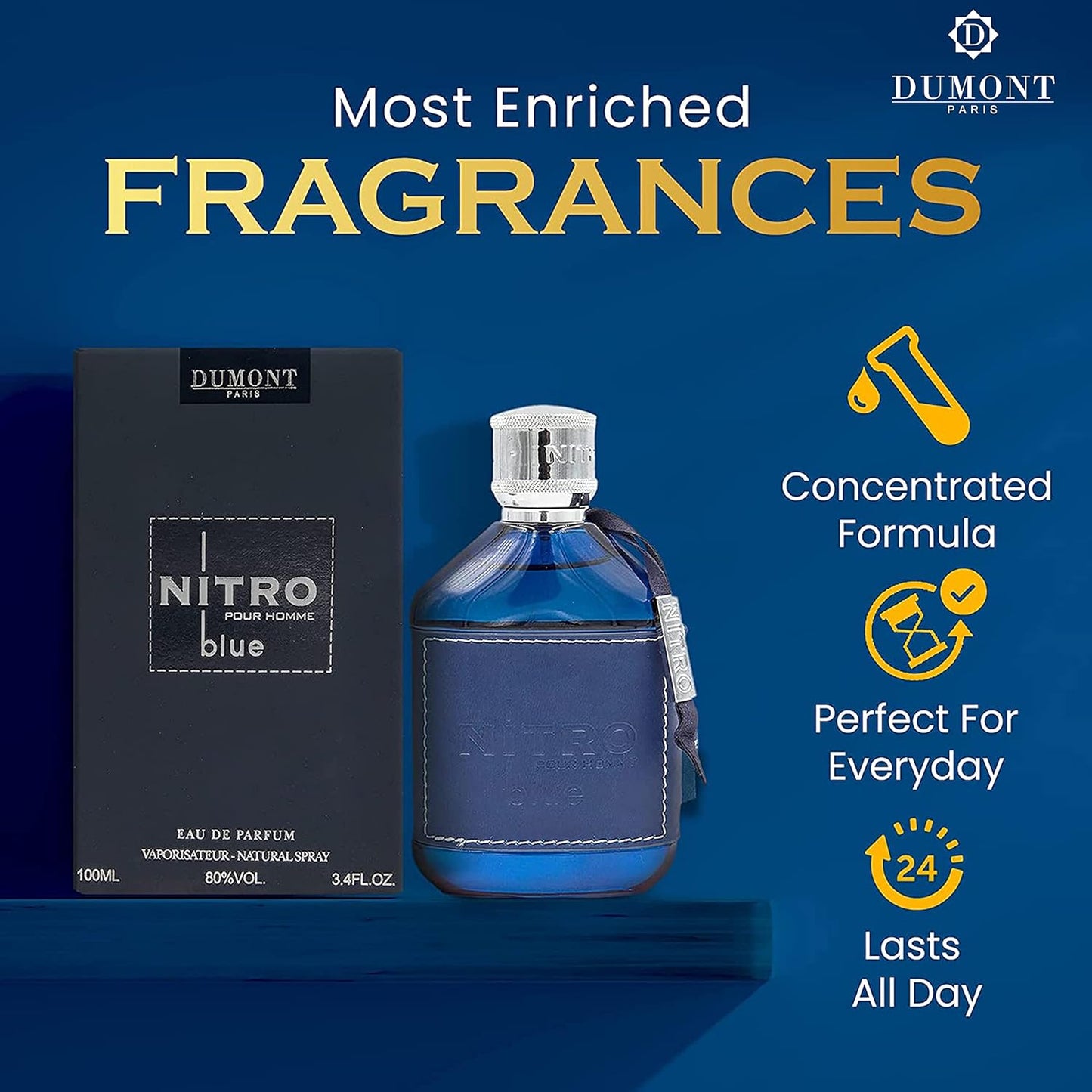 Dumont Nitro Blue Pour Homme 100Ml Edp Spray - Hombre