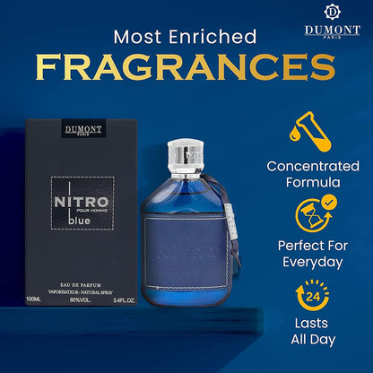 Dumont Nitro Blue Pour Homme 100Ml Edp Spray - Hombre