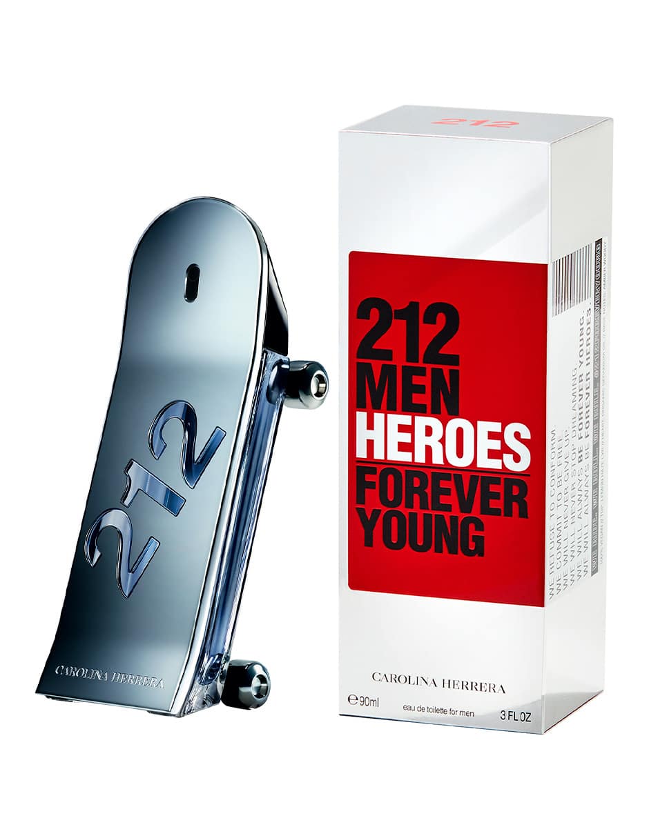 212 Men Heroes Carolina Herrera 90 ml Edt Spray - Hombre