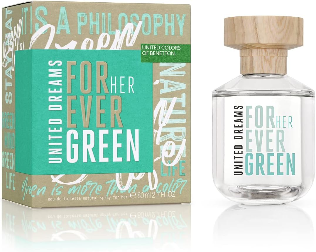 United Dreams Forever Green Benetton 80 ml Edt Spray - Mujer