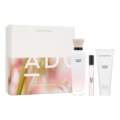 Adolfo Dominguez Set Adolfo Dominguez Jazmin Tonka 3Pzs 120Ml Edp Spray/ Body Lotion 75Ml/ 10Ml Edp Spray - Mujer