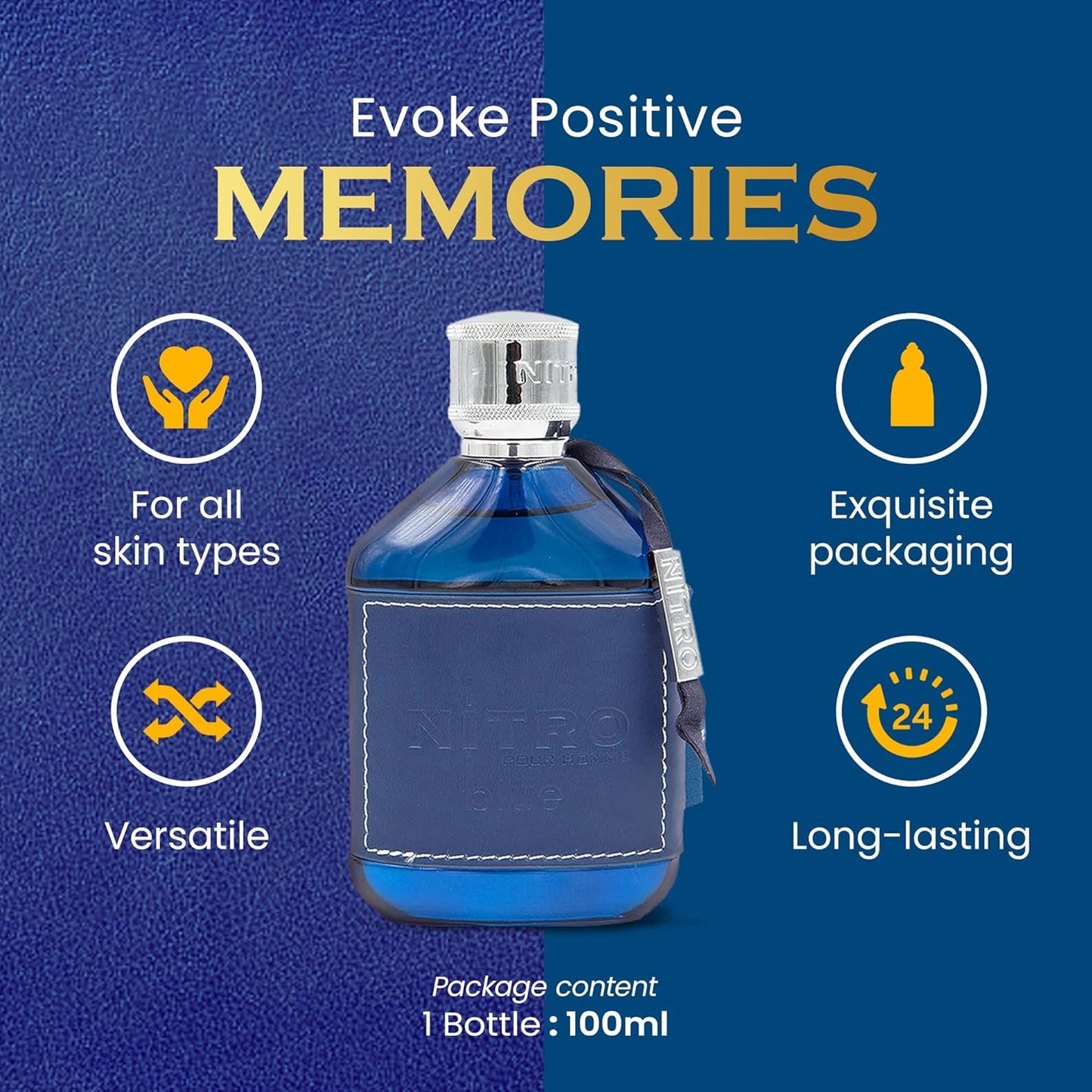 Dumont Nitro Blue Pour Homme 100Ml Edp Spray - Hombre