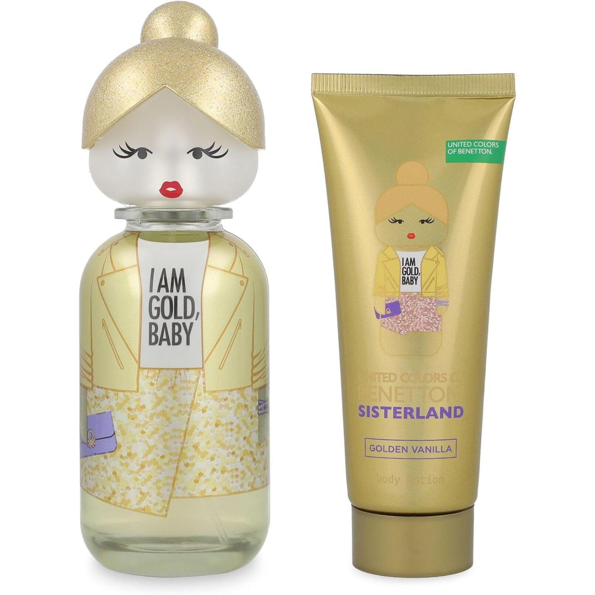 Benetton Set Sisterland Golden Vanilla 2Pzs 80Ml Edp Spray/ Body Lotion 75Ml - Mujer