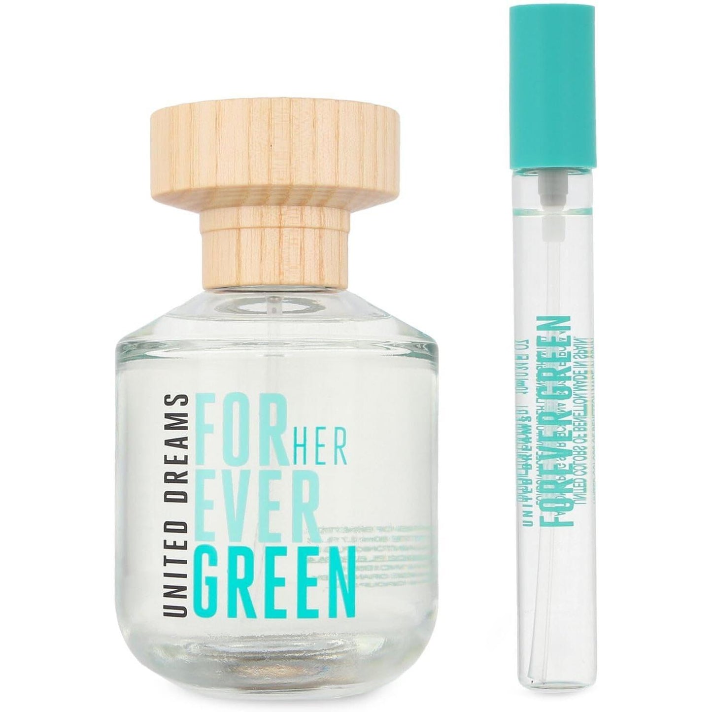 Set Benetton United Dreams Forever Green 2Pzs 80Ml Edt Spray/ 10Ml Edt Spray - Mujer
