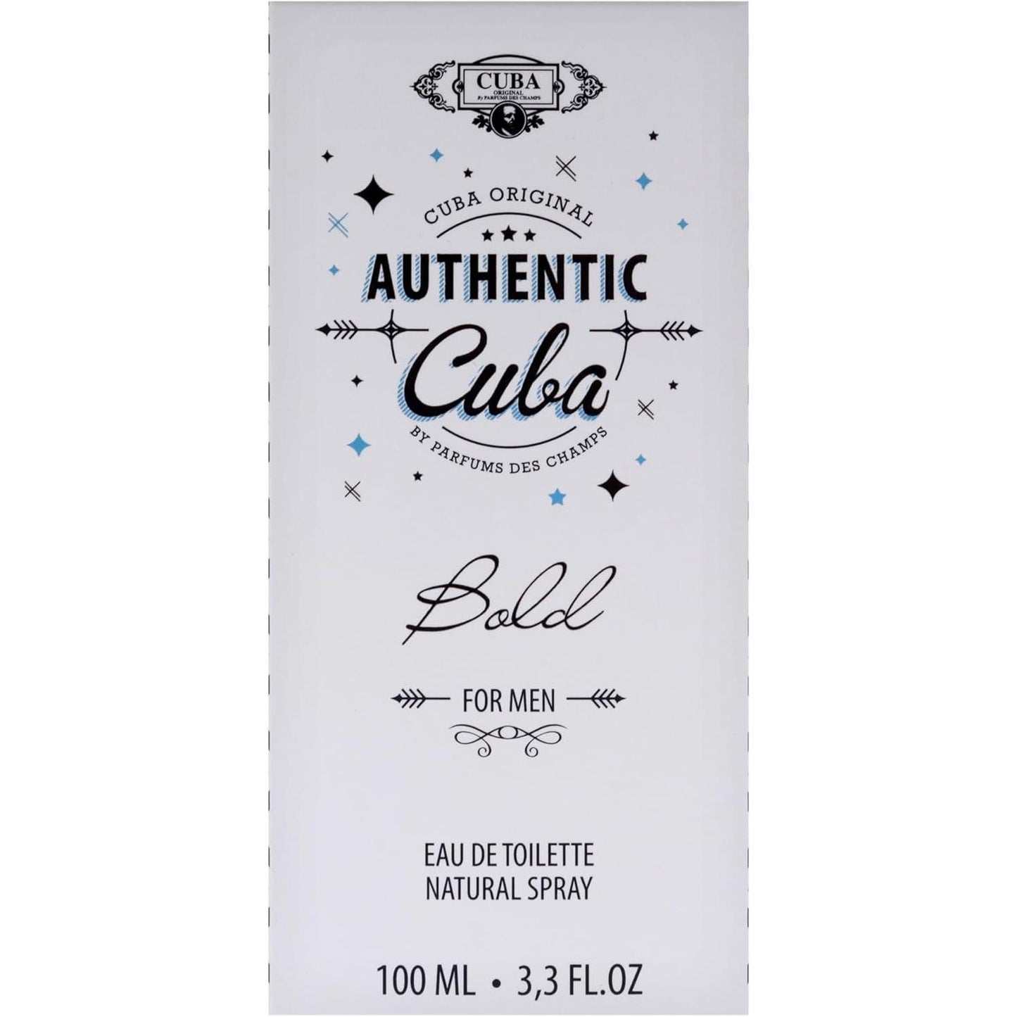Authentic Cuba Bold Des Champs 100 ml Edt Spray - Hombre