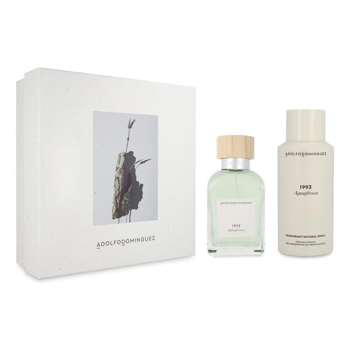 Set Adolfo Dominguez Agua Fresca 2Pz 120Ml Edt Spray - Hombre