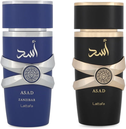 Set Asad Duo 5th Anniversary Lattafa 2 pz - Zanzibar 100 Edp / Asad 100 Edp - Hombre