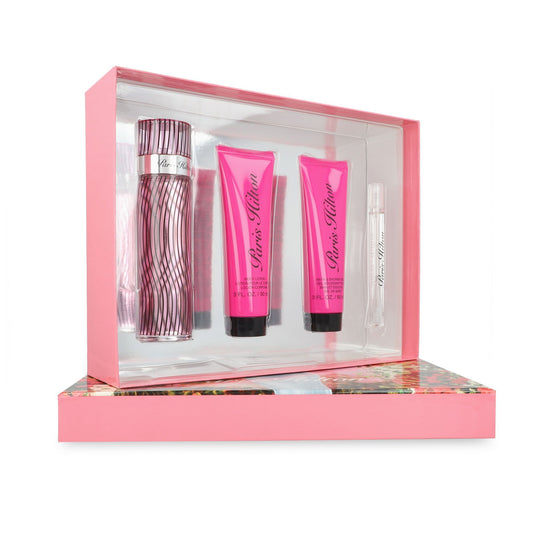 Set Paris Hilton 4Pzs 100Ml Edp Spray/ Body Lotion 90Ml/ Shower Gel 90Ml/ 10Ml Edp Spray - Mujer