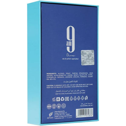 9am Dive Unisex Afnan 100 ml Edp Spray - Unsex