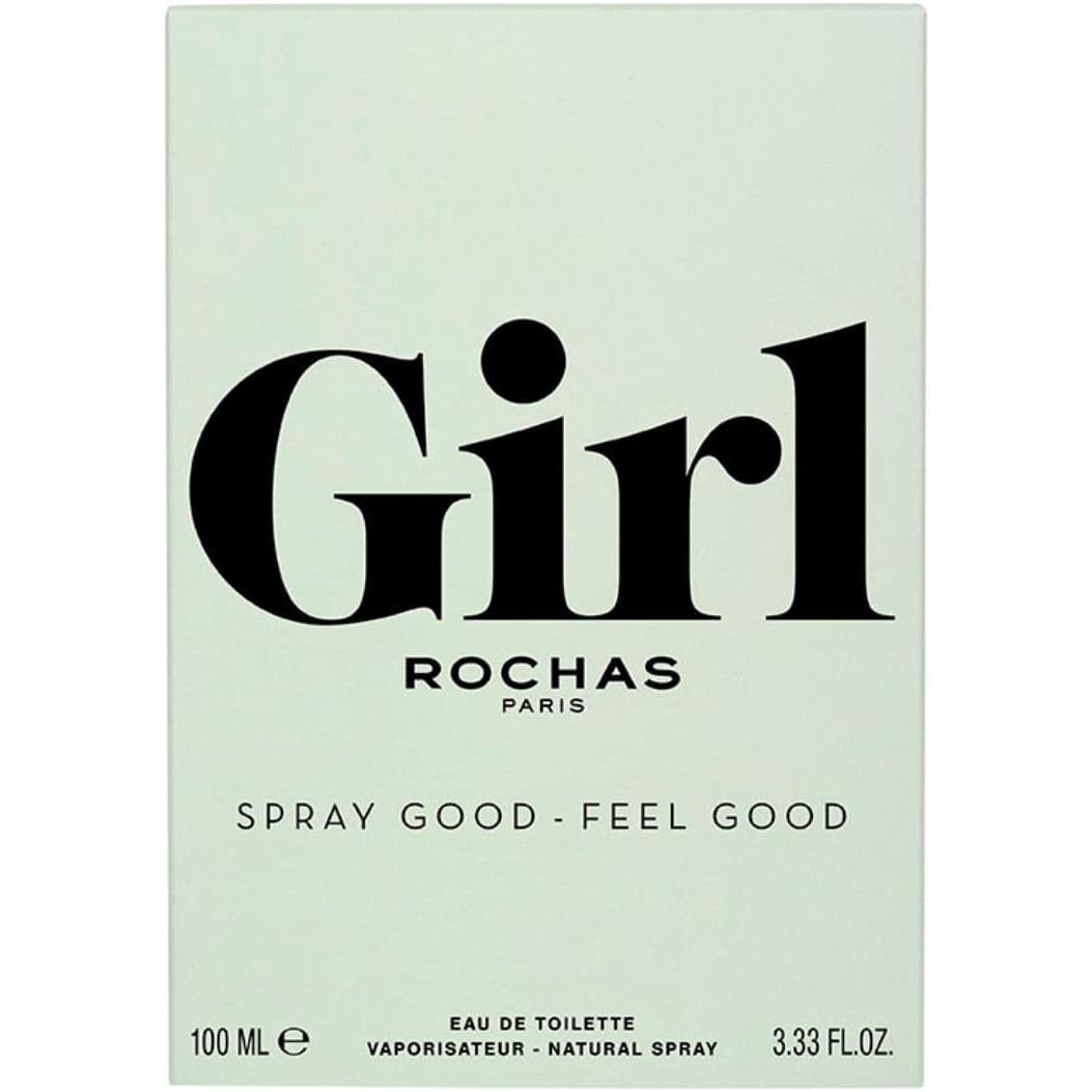 Rochas Girl 100 ml Edt Spray para Mujer - Fragancia de Mujer con Extracto de Neroli y Vidrio Reciclado
