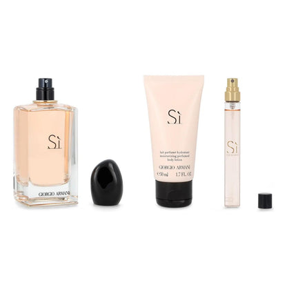 Set Giorgio Armani Si 3Pzs 100Ml Edp Spray/ Body Lotion 50Ml/ 10Ml Edp Spray - Mujer