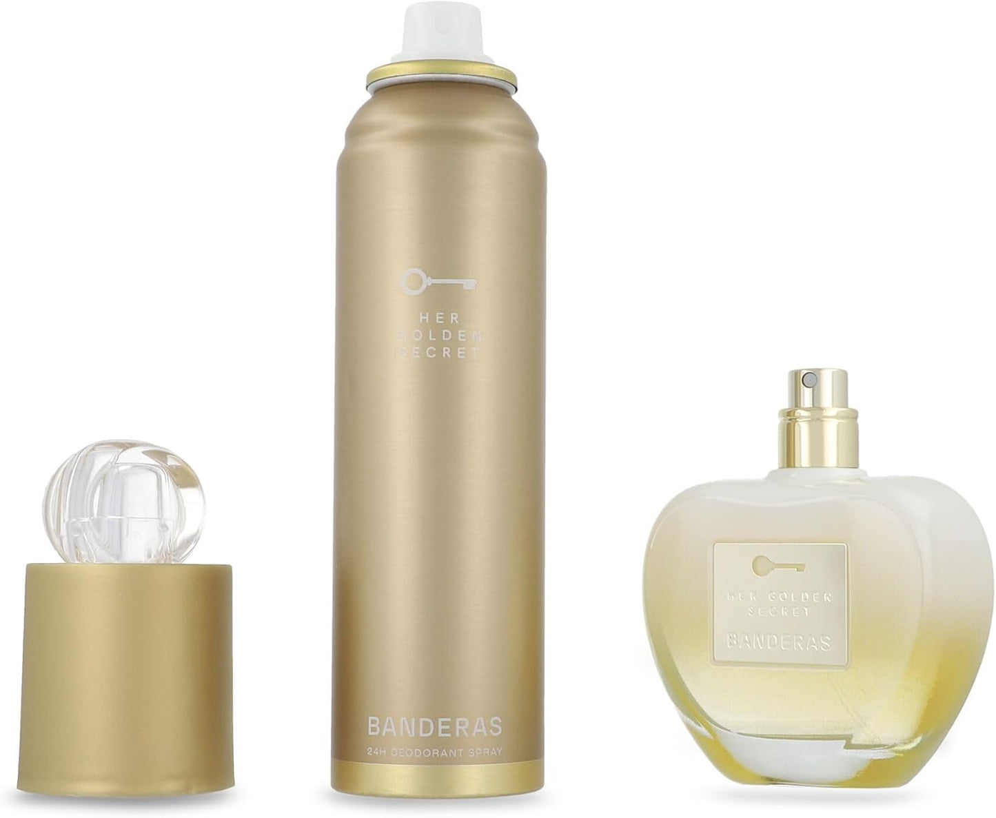Set Banderas Her Golden Secret 2Pzs 80Ml Edt Spray/ Desodorante 150Ml Spray - Mujer