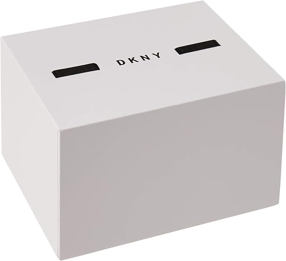 DKNY Reloj Ny2715 para Mujer con Diseño de Mármol y Correa de Cuero Negro Elegante y Moderno