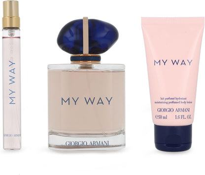 Set Giorgio Armani My Way 3Pzs 90Ml Edp Spray/ Body Lotion 50Ml/ 10Ml Edp Spray - Mujer