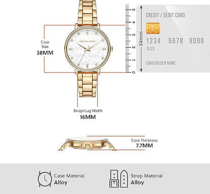 Michael Kors Reloj Mk4666 para Mujer Elegante y Sofisticado con Diseño de Oro y Detalles de Diamantes