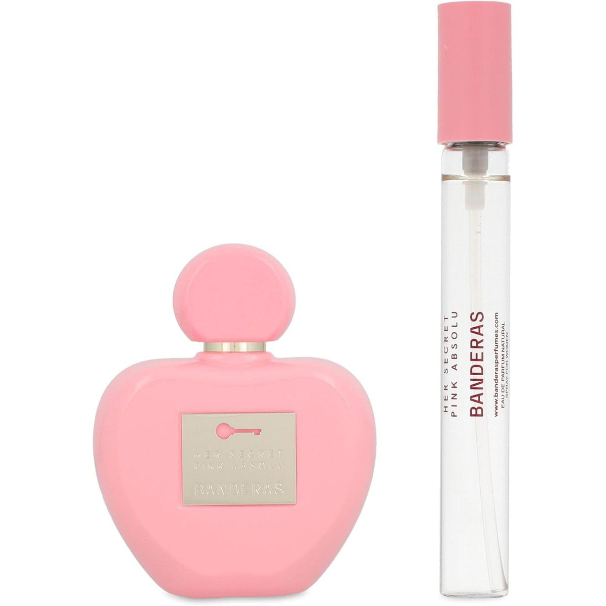 Set Banderas Her Secret Pink Absolu 2Pzs 80Ml Edp Spray/ 10Ml Edp Spray - Mujer