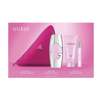 Guess Set Guess 4Pzs 75Ml Edp Spray/ Body Lotion 100Ml/ Bolso Pequeño/ 15Ml Edp Spray - Mujer