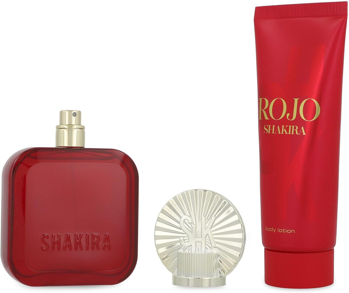 Set Shakira Rojo 2Pzs 80Ml Edp Spray/ Body Lotion 75Ml - Mujer