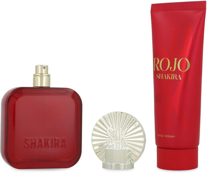 Set Shakira Rojo 2Pzs 80Ml Edp Spray/ Body Lotion 75Ml - Mujer