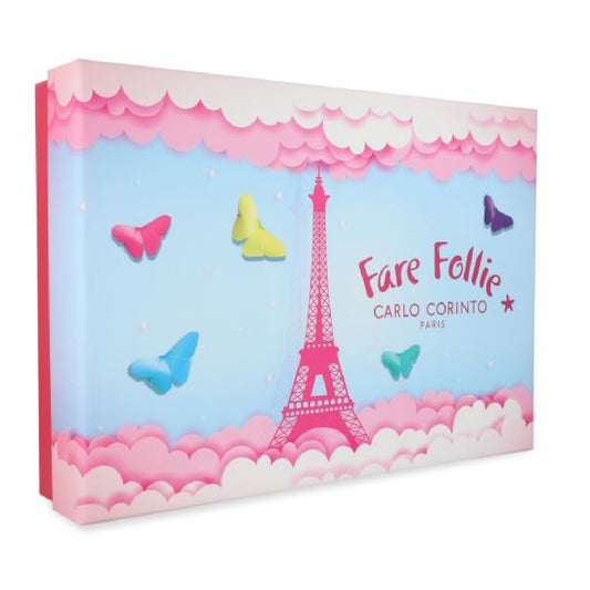 Set Carlo Corinto Fare Follie 4Pzs 100Ml Edt Spray/ Body Shampoo 100Ml/ Body Lotion 100Ml/ Hair Mist 10Ml Spray - Mujer