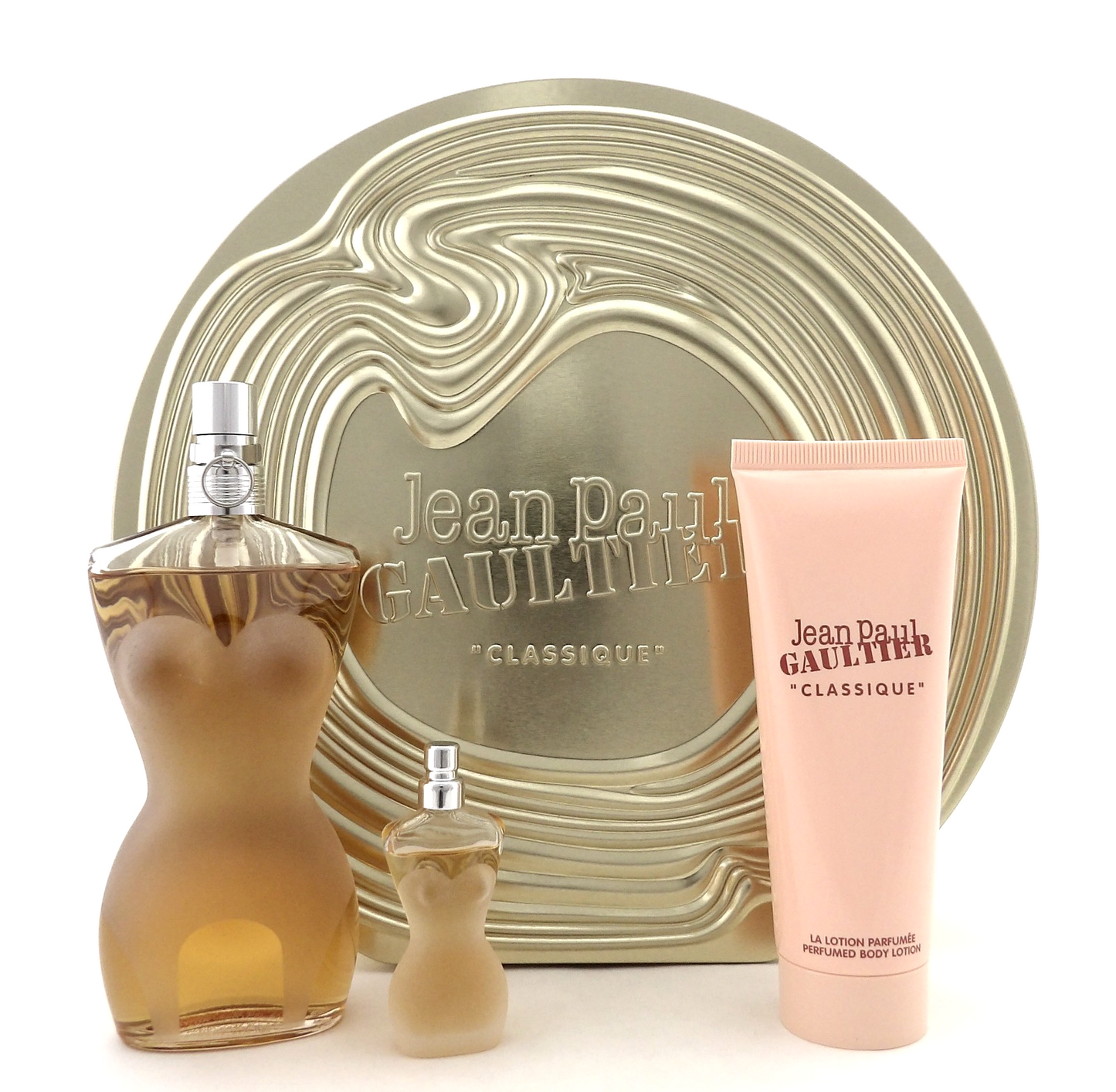 Set Jean Paul Gaultier Classique 3Pzs 100Ml Edt Spray/ Body Lotion 75Ml/ 6Ml Edt - Mujer