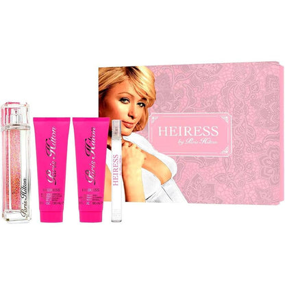 Set Paris Hilton Heiress 4Pzs 100Ml Edp Spray/ Body Lotion 90Ml/ Shower Gel 90Ml/ 10Ml Edp Spray - Mujer