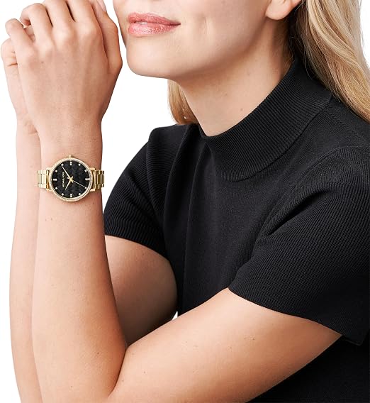 Michael Kors Reloj Mk4593 para Mujer con Diseño Elegante y Detalles Brillantes en el Borde del Dial
